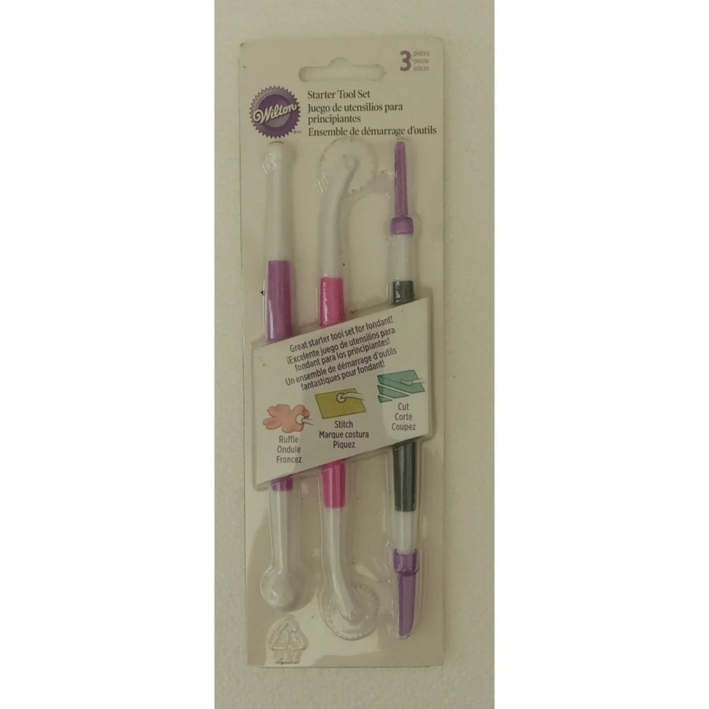 Wilton 3 pc Starter Tool Set Fondant Cake Decorating Tool New